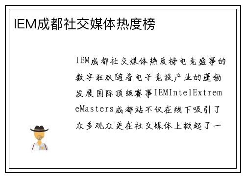 IEM成都社交媒体热度榜